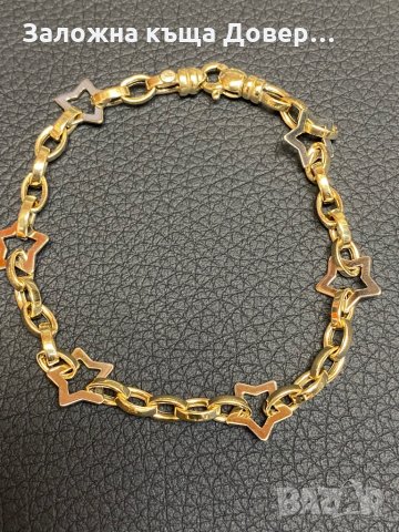 Златни синджири гривни плочка 14к 585 gold zlatni zlato, снимка 6 - Колиета, медальони, синджири - 34634011