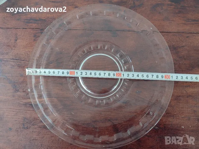 СТАР СТЪКЛЕН СЕРВИЗ ЗА ТОРТА СЛАДКИШИ ОТ БЯЛО СТЪКЛО, снимка 4 - Сервизи - 48992612