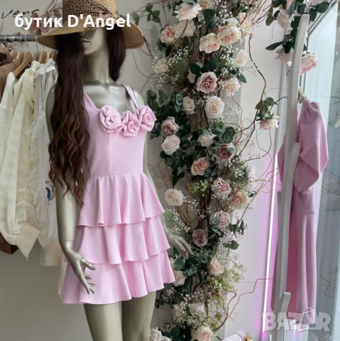 FOTEVA FASHION HOUSE рокля с 3D рози, снимка 4 - Рокли - 50472161