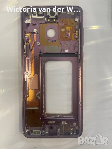 Рамка с бутони и слушалка за Samsung S9 plus / лилава/ 