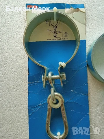 Маншетна кука 100мм, с карабинер  + стоперна гайка,за люлки 🛠, снимка 4 - Железария - 51050969