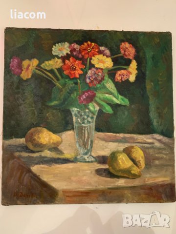 ВАНЯ ДЕЧЕВА масло/платно натюрморт, снимка 2 - Картини - 33871321