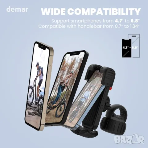 Стойка за мобилен телефон INVANTI E-bike за смартфони 4.7''-7'', снимка 2 - Аксесоари за велосипеди - 48434467