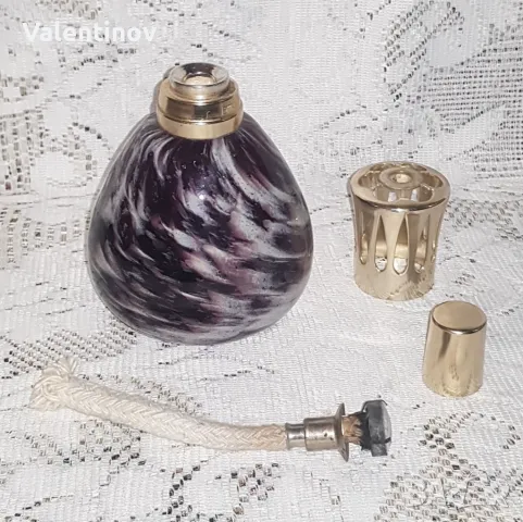 Старинен стъклен флакон за горене на парфюм- Франция  , снимка 2 - Антикварни и старинни предмети - 48499615