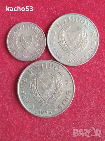 1,5,10 цента 1983-2004 г. Кипър, снимка 2 - Нумизматика и бонистика - 53473845