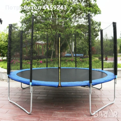 Ултра здрав портативен батут със защитна мрежа + стълбичка