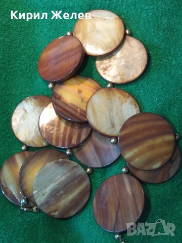 ВЕЛИКОЛЕПНА СЕДЕФЕНА ЛЯТНА ОГЪРЛИЦА ХЕНД МЕЙД НАКИТ с КРАЛСКИ СЕДЕФ и МЕСИНГ КОЛИЕ ГЕРДАН 26524, снимка 18 - Колиета, медальони, синджири - 41761786