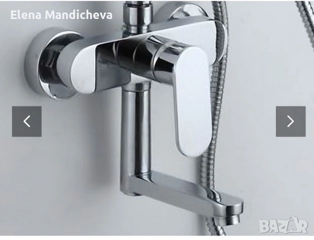 Интер керамик Inter Ceramic Душ за баня с Месингов смесител Стационарен и Подвижен душ , снимка 7 - Душове - 53135502