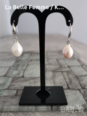 Обеци с перли в подъръчна кутия, снимка 6 - Обеци - 35968340