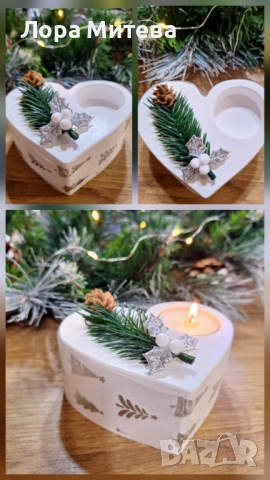Коледни свещници, снимка 5 - Коледни подаръци - 52605452