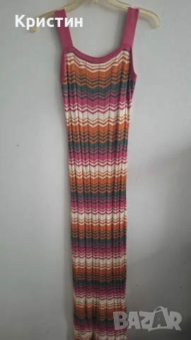 Плетена дълга рокля 