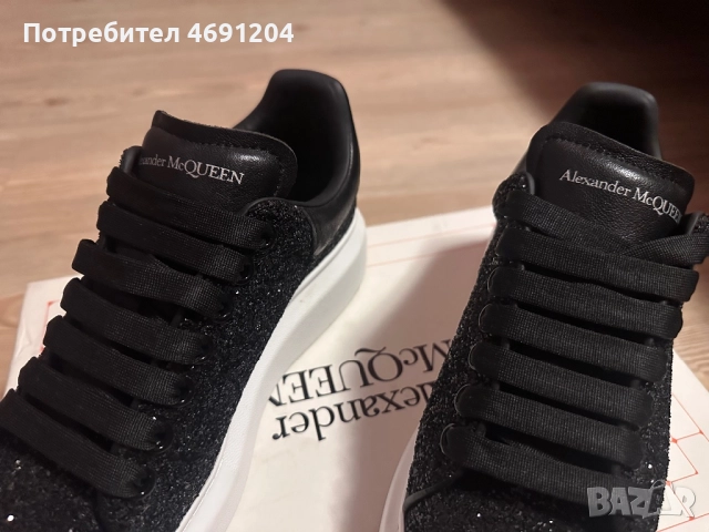 Alexander McQueen sneakers black sparkle, снимка 4 - Маратонки - 52923567