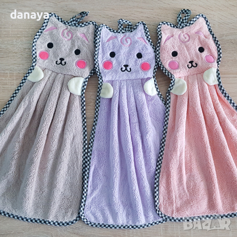 844 Микрофибърна кърпа за ръце Котета кухненска кърпа детска хавлия, снимка 2 - Хавлиени кърпи - 36228805