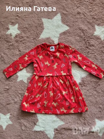 Коледна рокля за момиче на 2-3г George 