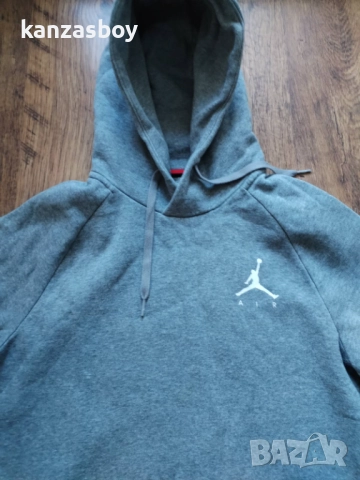 Jordan Jumpman CARBON HEATHER/WHITE - страхотно мъжко горнище С, снимка 5 - Спортни дрехи, екипи - 52215738