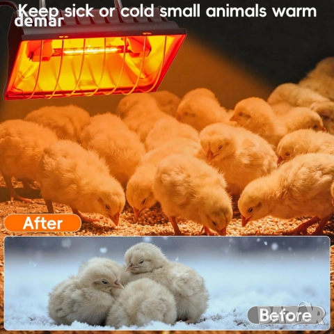 Инфрачервена термолампа с регулируема височина, 175W, снимка 6 - За птици - 52075660