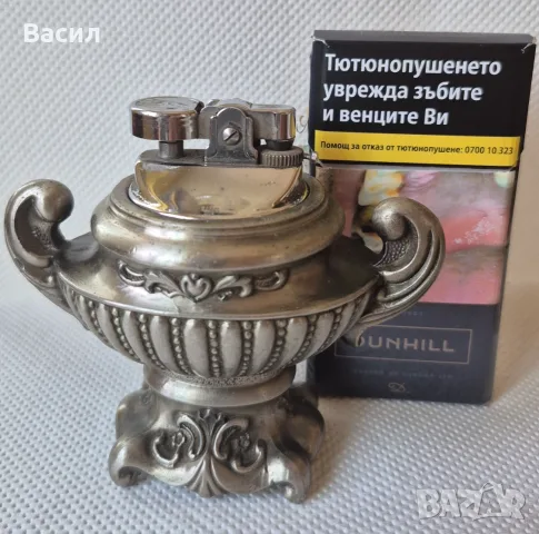 Ретро настолна запалка, снимка 6 - Антикварни и старинни предмети - 55967909
