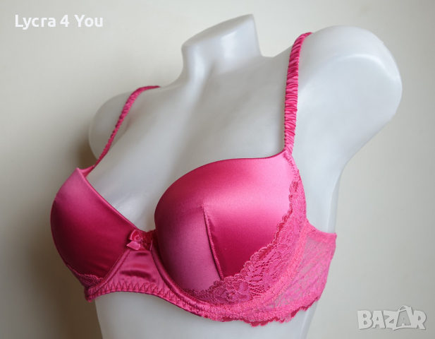 75B Esmara Lingerie сатенен бонбонено розов сутиен, снимка 3 - Бельо - 36259726