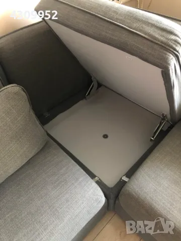 Разтегателен 3-местен диван с лежанка и ракла за съхранение, снимка 2 - Дивани и мека мебел - 50317568