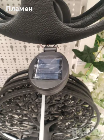 Соларно декоративно дърво Мавро с птици МЕТАЛ Ø40см, снимка 4 - Градински мебели, декорация  - 49385167