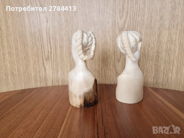 Статуетки от слонова кост 13 см. 535 гр. Разпродажба, снимка 3 - Статуетки - 52083153