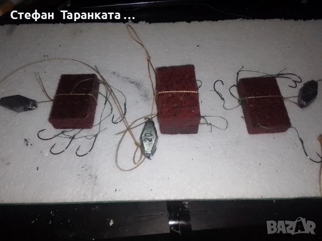 капан за риболов на сладководни риби със 4 куки или така наречената комбайна , снимка 2 - Такъми - 51360657