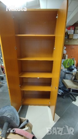 Офис шкафове - Двукрили гардероби за документи с рафтове 2 бр. череша, снимка 2 - Гардероби - 41616415