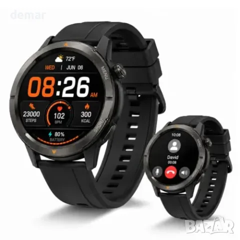 Смарт часовник AGM Legion с AMOLED дисплей 3,6 см, черен, снимка 2 - Смарт часовници - 55955453