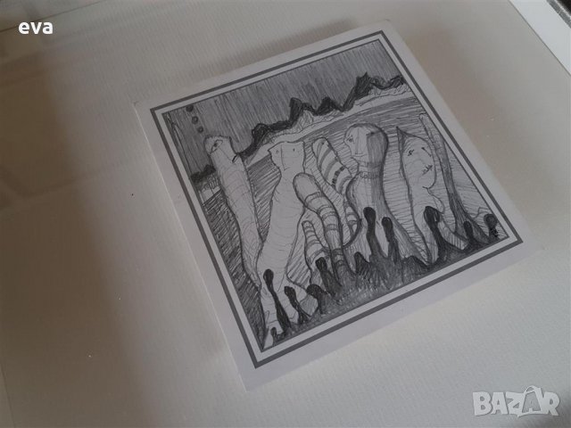 Ставри Калинов Приятели авторска репродукция от рисунка с молив, снимка 7 - Картини - 35765899