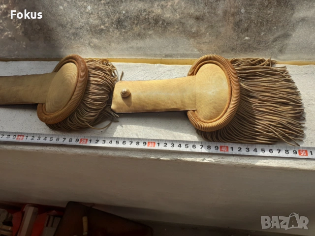 Стари френски еполети пагони златна сърма, снимка 7 - Антикварни и старинни предмети - 53445060