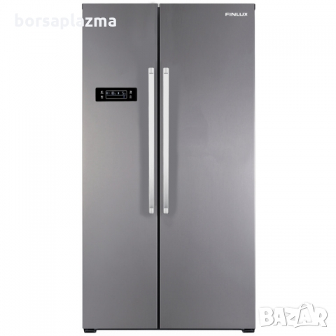 Хладилник с фризер Finlux SBS-440IX , 439 l, E , No Frost , Инокс, снимка 1