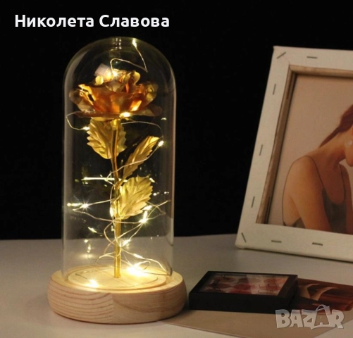 🌹✨ Вечна роза в стъкленица с LED светлина – ПРОМОЦИЯ!, снимка 4 - Други - 51559554