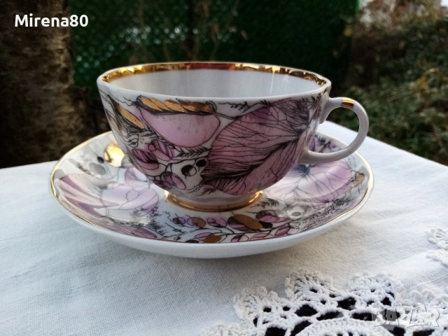 Чаени сетове ЛФЗ - Розовая осень, снимка 4 - Чаши - 53697737