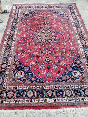 Ръчно тъкан вълнен персийски килим.Ирански.Антика за ценители., снимка 2 - Килими - 51609055