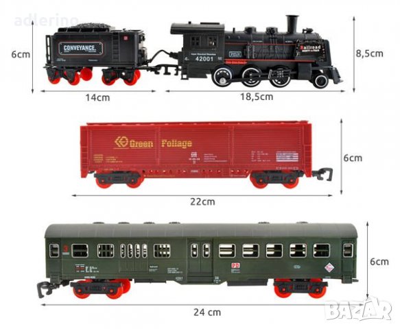 Детска игра Електрическа железница, детско влакче на релси, електрическо влакче на релси, 1,8 метра, снимка 3 - Коли, камиони, мотори, писти - 34164969
