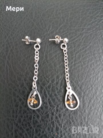 Сребърни обеци 4, 5 см.