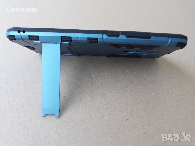 Huawei Mate 10 pro - Противоударен хибриден силиконов протектор,  Navyblue, с държач, снимка 3 - Калъфи, кейсове - 41653280