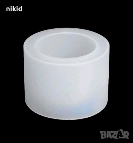 3D широк нисък цилиндър кръг саксия силиконов молд форма калъп смола сапун гипс шоколад свещ кашпа, снимка 2 - Форми - 51726819