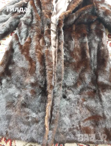 палто от естествена норка визон кафяво S цели кожи налично, снимка 4 - Палта, манта - 49144458