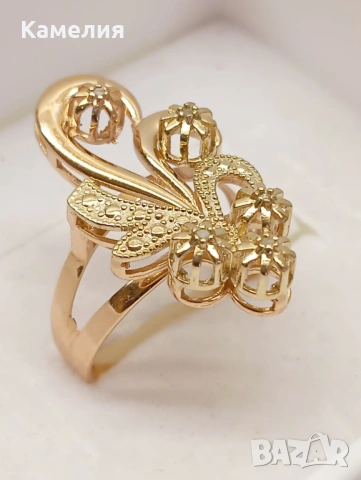 Златен пръстен , снимка 8 - Пръстени - 53607411