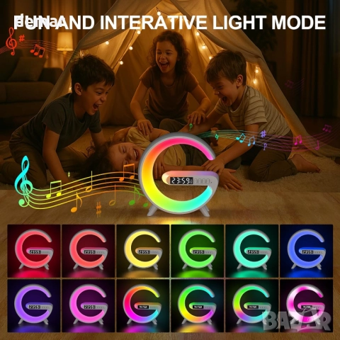 COLWINKU Будилник с лампа за събуждане за деца със симулация на изгрев, снимка 3 - Детски нощни лампи - 51770056