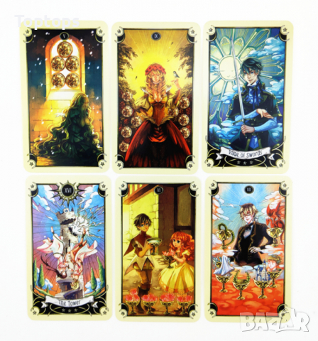 Манга таро карти: Mystical Manga Tarot & Traditional Manga Tarot, снимка 7 - Други игри - 36311651