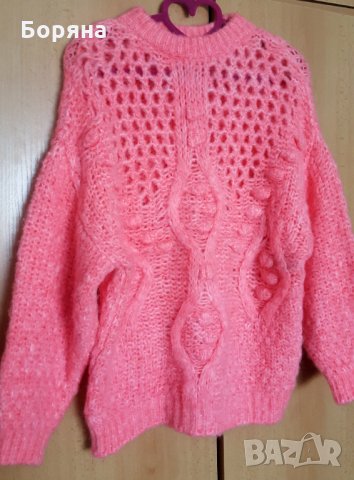 Намален - Разкошен бебешко розов пуловер MANGO , снимка 4 - Блузи с дълъг ръкав и пуловери - 34359032