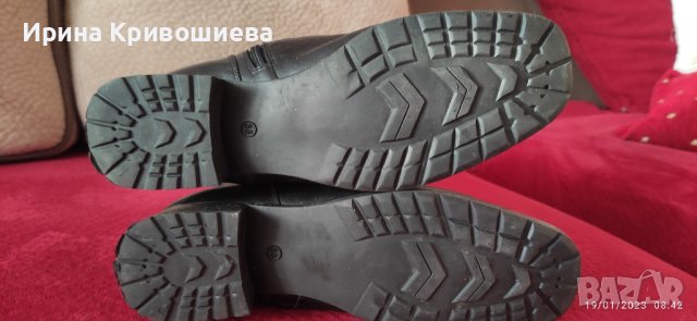 зимни ботуши, черни, от естествена кожа, 38 номер , снимка 6 - Дамски ботуши - 38647471