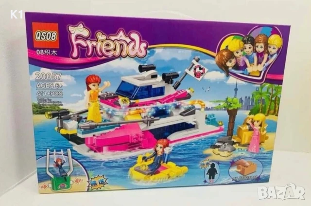 Конструктор Friends Остров с Кораб, 411 части, снимка 2 - Конструктори - 51287062