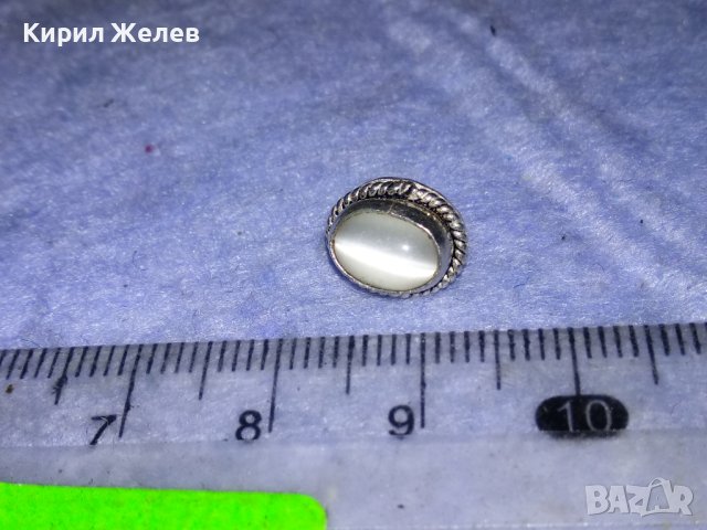 СРЕБЪРНА ФИНА СКЪПОЦЕННА АР ДЕКО МАРКОВА ОБЕЦА СРЕБРО 925 с ФАСЕТИРАНО БЯЛО КОТЕШКО ОКО 38207, снимка 10 - Обеци - 40931594