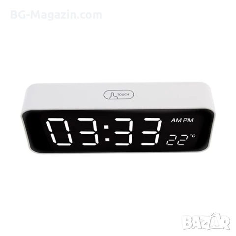 Модерен LED дигитален настолен часовник с термометър за стая спалня офис електронен светещ USB, снимка 2 - Други - 51038379