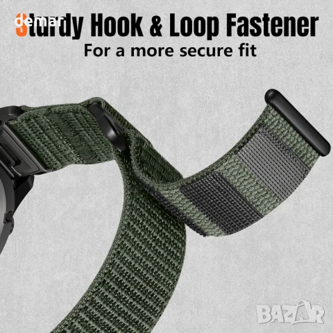 Каишка за часовник Bandletic 22 мм, съвместима с Garmin Fenix 6 Pro - Fenix 7/6/8/5, зелена, снимка 3 - Каишки за часовници - 51104951