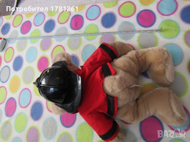 Плюшена играчка мече пожарникар голямо, снимка 3 - Плюшени играчки - 44356624