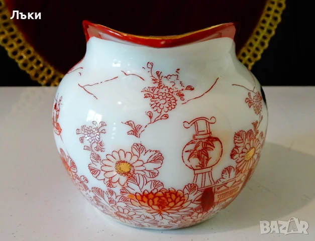 Кана,каничка японски порцелан,злато,гейши. , снимка 3 - Антикварни и старинни предмети - 51221104